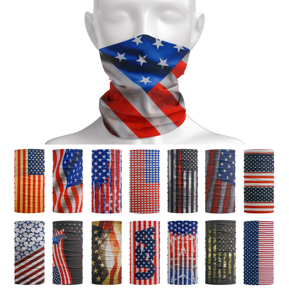 USA Flag Pattern Sun Protectiv - Headband Summer Knit 评论和价格