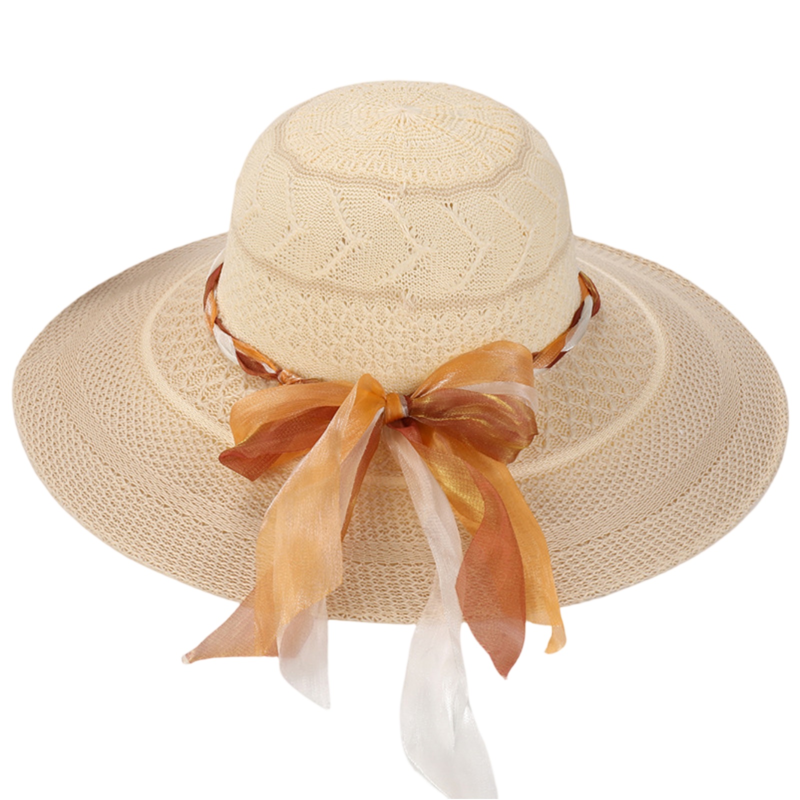 Women Bow Sun Hat Cloche Hat S - Hat Floppy Wide 评论和价格