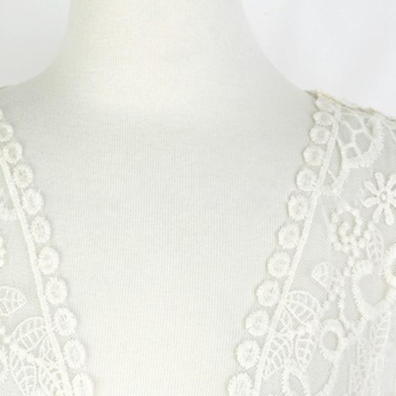 Women Lace Open Front Kimono C - Kimono Sheer Floral 评论和价格