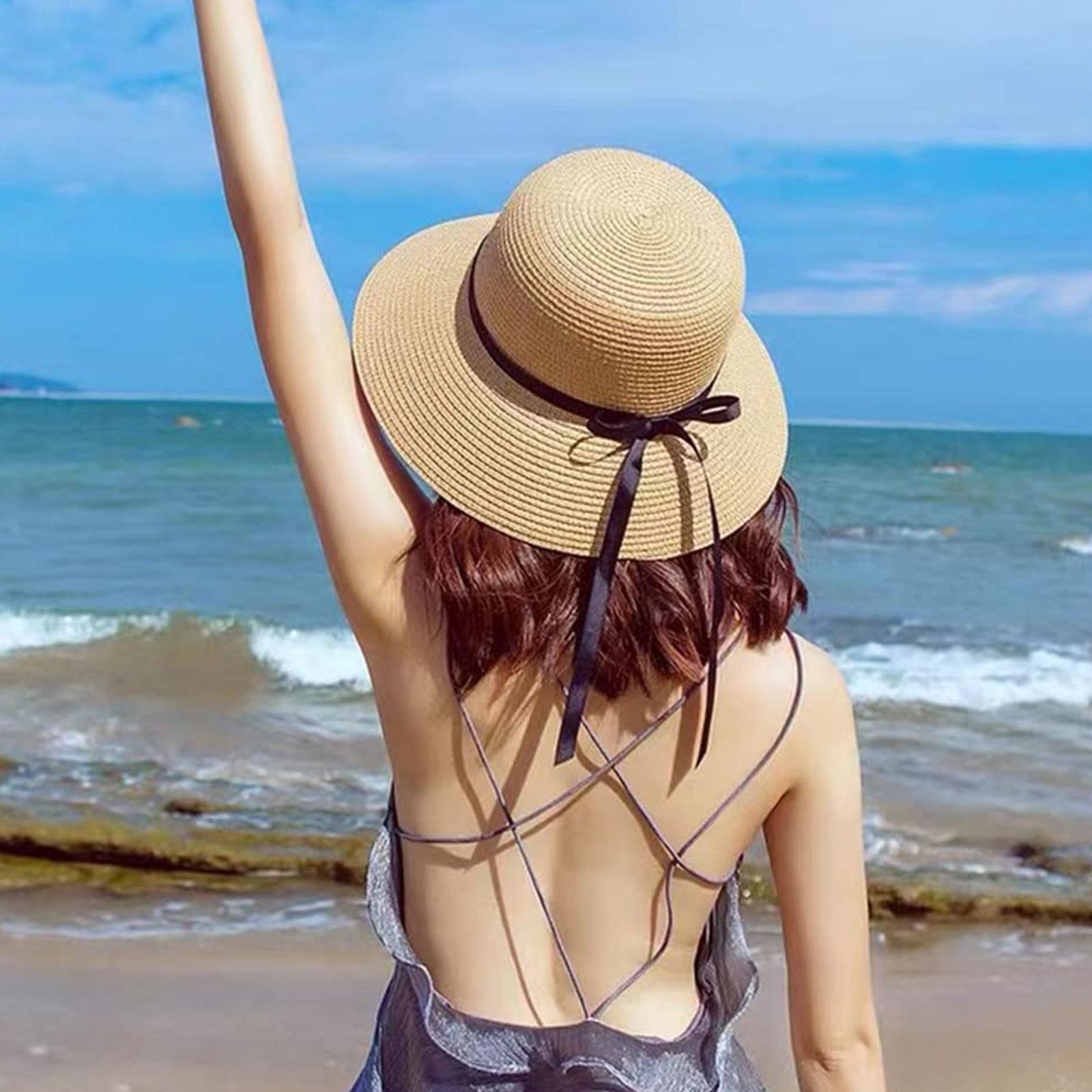 Summer Straw Hat Big Wide Brim - Hat Floppy Wide 评论和价格