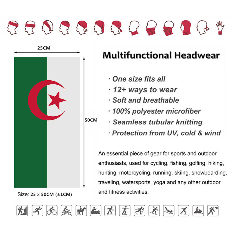 Algeria Flag Printed Bandana H - Headband Summer Knit 评论和价格