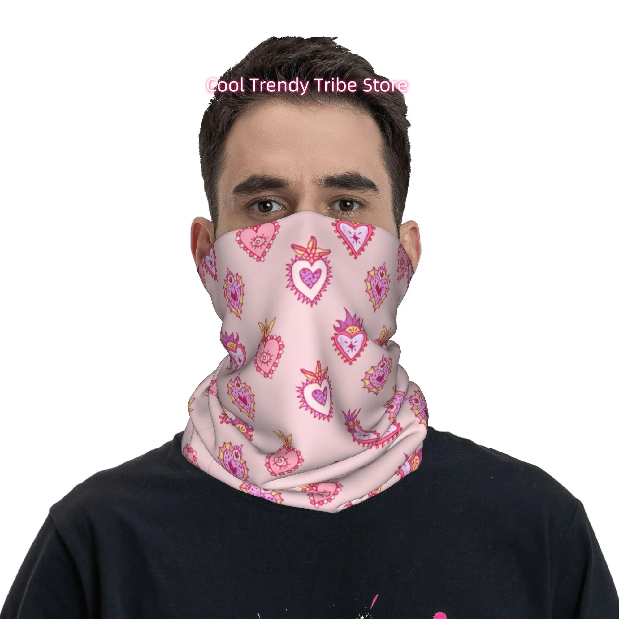 Pink Mexican Sacred Heart Roma - Headband Summer Knit 评论和价格
